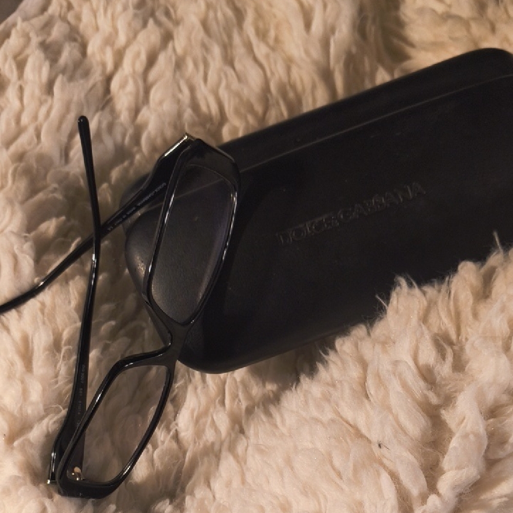 Dolce & Gabbana Sleek Sexy Baddie Office Bae Black Glasses with Case